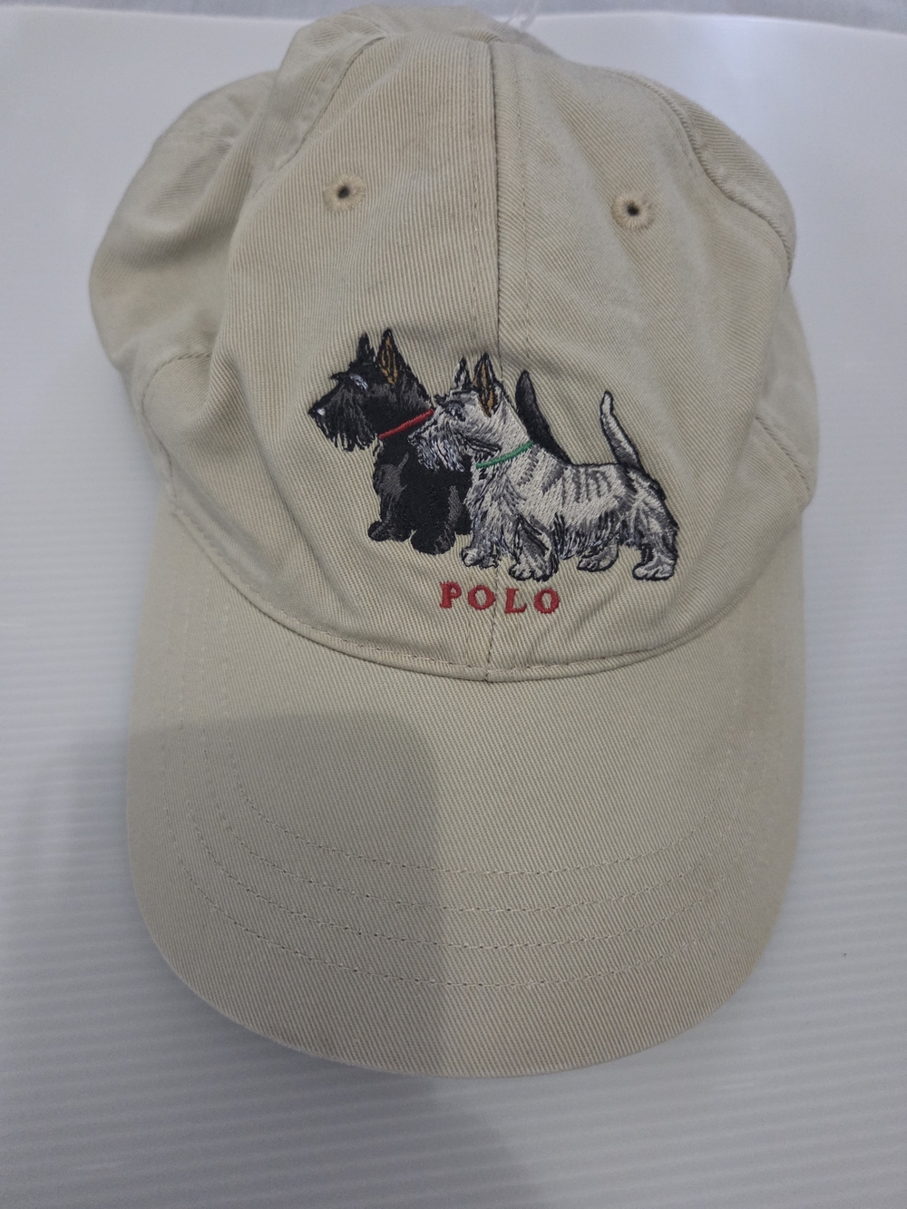 Polo Sport by Ralph Lauren Beige Dog Embroidered Baseball Cap